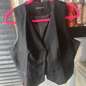 Womens Black 90's Style Black Vest